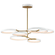 ET2 E24328-WTGLD Hoopla 6 Light LED Pendant | White/Gold