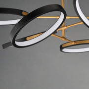 ET2 E24328-BKGLD Hoopla 6 Light LED Pendant | Black / Gold
