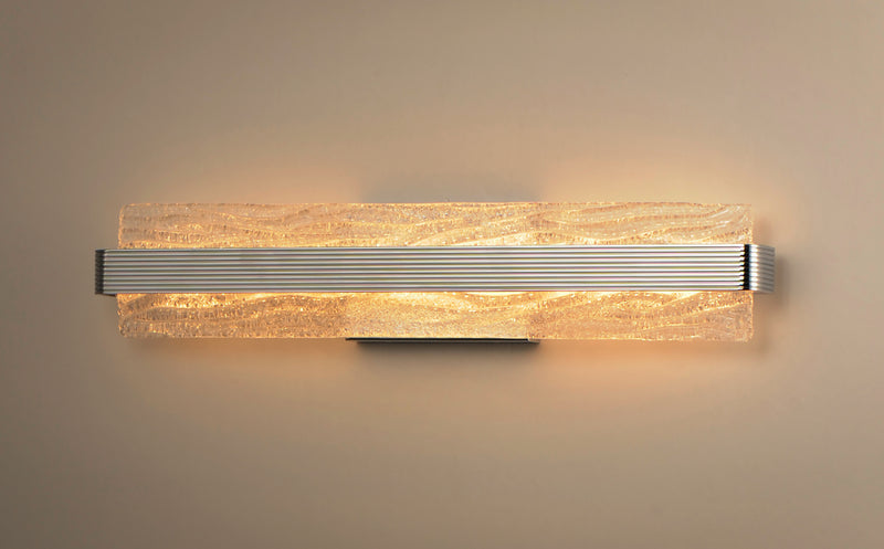 ET2 E24424-124PC Ripple 24" LED Bath Vanity | Polished Chrome