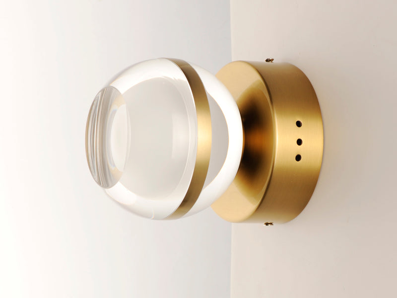 ET2 E24590-93NAB Swank LED Wall Sconce/Flush Mount | Natural Aged Brass