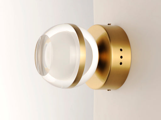 ET2 E24590-93NAB Swank LED Wall Sconce/Flush Mount | Natural Aged Brass