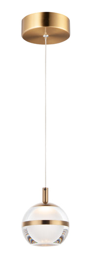 ET2 E24591-93NAB Swank 1 Light LED Pendant | Natural Aged Brass
