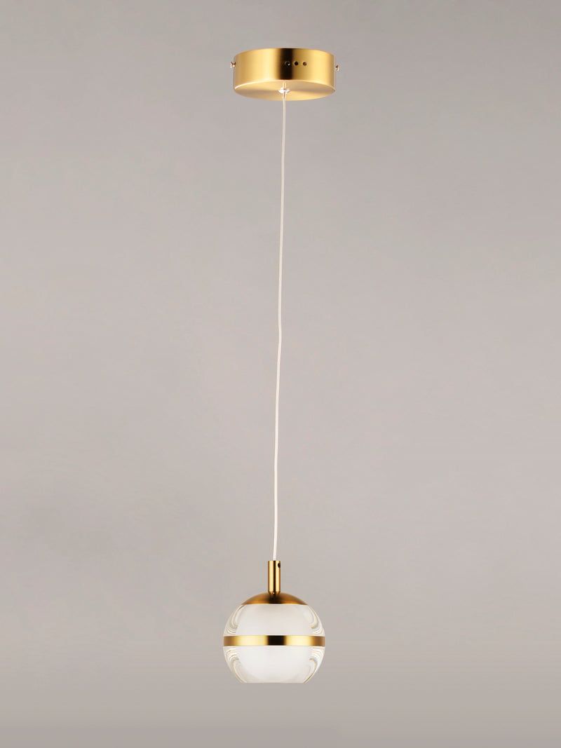 ET2 E24591-93NAB Swank 1 Light LED Pendant | Natural Aged Brass