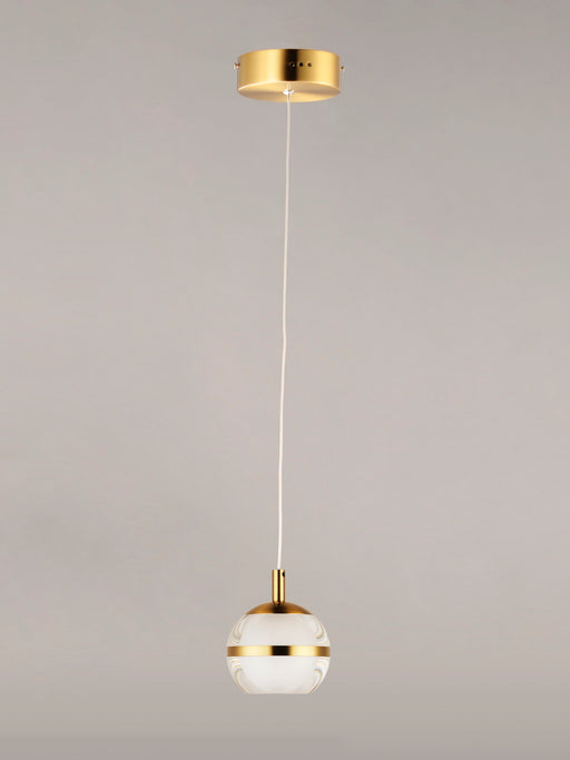 ET2 E24591-93NAB Swank 1 Light LED Pendant | Natural Aged Brass