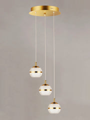 ET2 E24593-93NAB Swank 3 Light LED Pendant | Natural Aged Brass