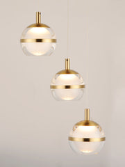 ET2 E24593-93NAB Swank 3 Light LED Pendant | Natural Aged Brass