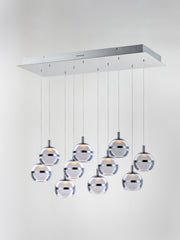 ET2 E24599-93PC Swank LED 10 Light Linear Pendant | Polished Chrome