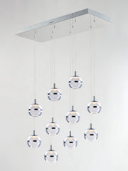 ET2 E24599-93PC Swank LED 10 Light Linear Pendant | Polished Chrome