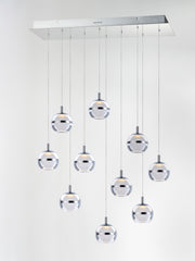 ET2 E24599-93PC Swank LED 10 Light Linear Pendant | Polished Chrome