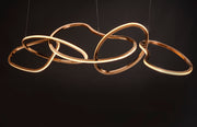 ET2 E24616-BCN Unity 5 Light LED Pendant | Brushed Champagne