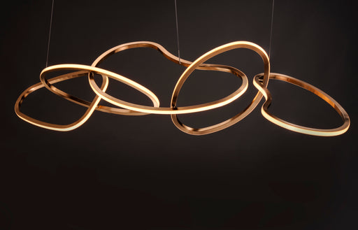 ET2 E24616-BCN Unity 5 Light LED Pendant | Brushed Champagne