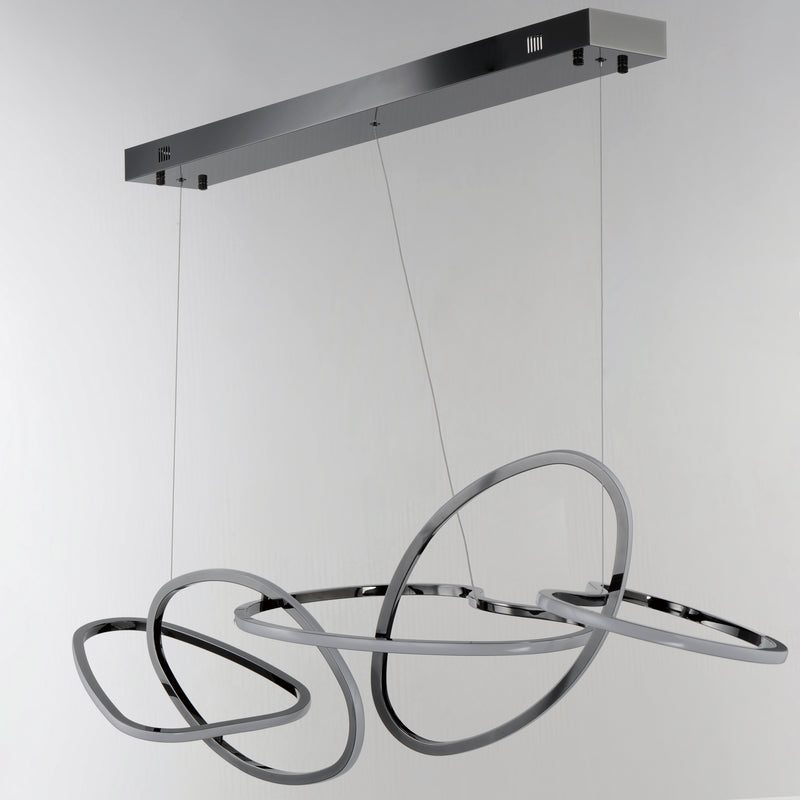 ET2 E24616-BC Unity 5 Light LED Pendant | Black Chrome