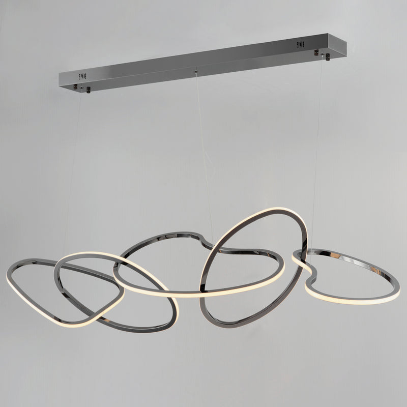 ET2 E24616-BC Unity 5 Light LED Pendant | Black Chrome