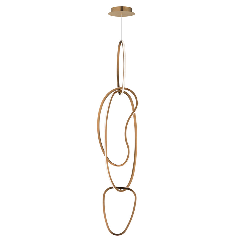 ET2 E24617-BCN Unity Vertical LED Pendant | Brushed Champagne