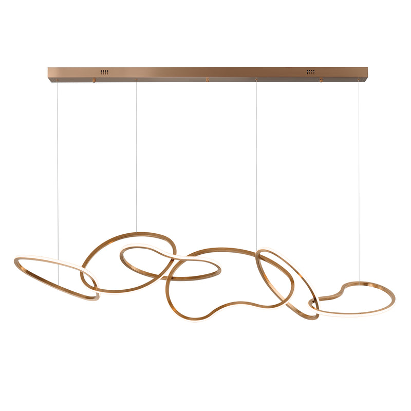ET2 E24618-BCN Unity 6 Light LED Pendant | Brushed Champagne