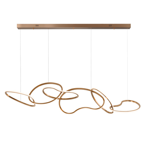 ET2 E24618-BCN Unity 6 Light LED Pendant | Brushed Champagne
