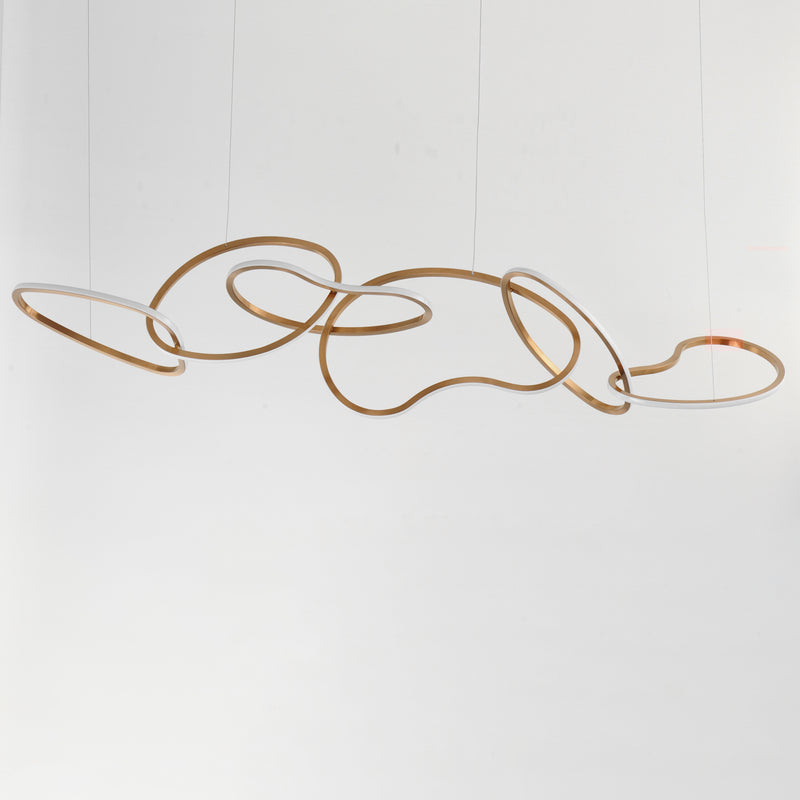 ET2 E24618-BCN Unity 6 Light LED Pendant | Brushed Champagne