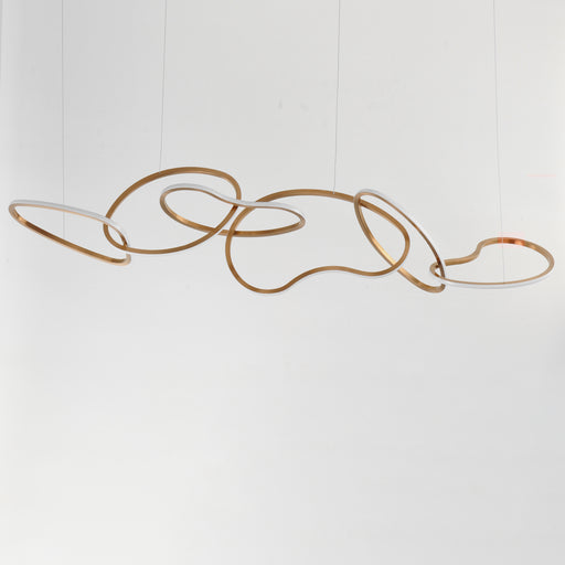 ET2 E24618-BCN Unity 6 Light LED Pendant | Brushed Champagne