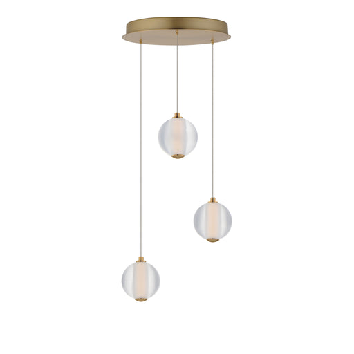 ET2 E24643-144GLD Rhythm 3 Light LED Pendant | Gold