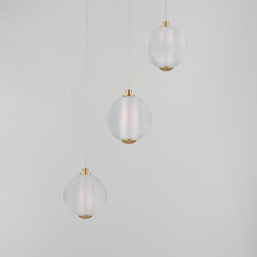 ET2 E24643-144GLD Rhythm 3 Light LED Pendant | Gold