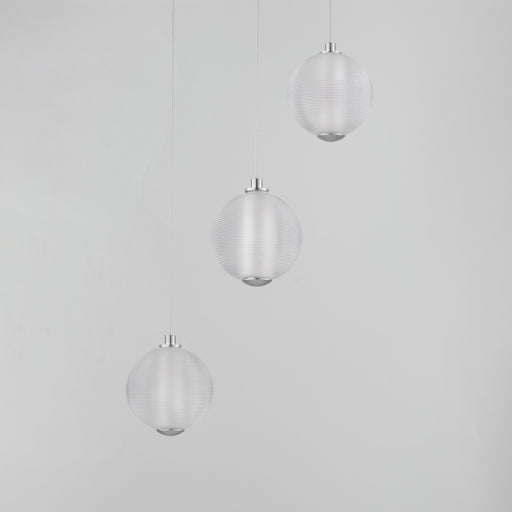 ET2 E24643-144PC Rhythm 3 Light LED Pendant | Polished Chrome