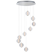 ET2 E24646-144PC Rhythm 9 Light LED Pendant | Polished Chrome