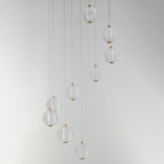 ET2 E24646-144GLD Rhythm 9 Light LED Pendant | Gold