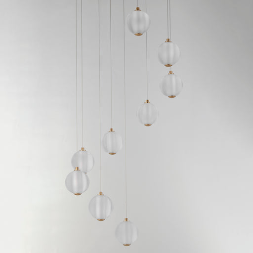 ET2 E24646-144GLD Rhythm 9 Light LED Pendant | Gold
