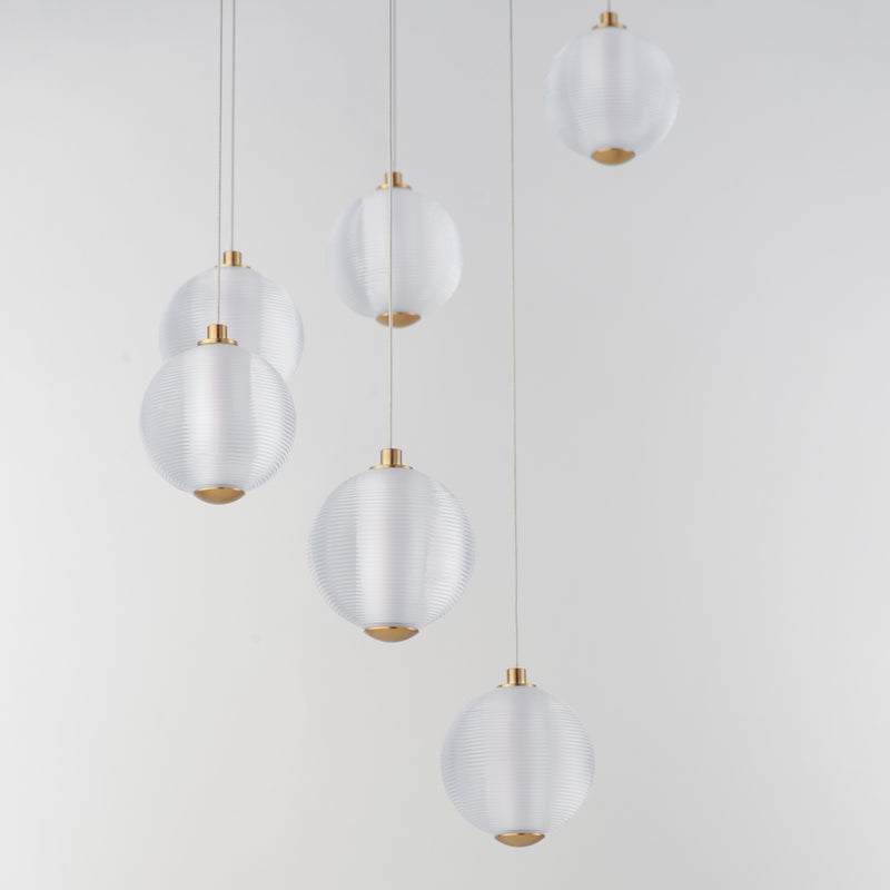 ET2 E24646-144GLD Rhythm 9 Light LED Pendant | Gold