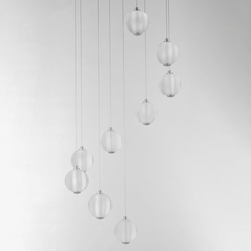 ET2 E24646-144PC Rhythm 9 Light LED Pendant | Polished Chrome