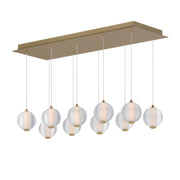 ET2 E24648-144GLD Rhythm 10 Light LED Pendant | Gold