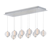 ET2 E24648-144PC Rhythm 10 Light LED Pendant | Polished Chrome