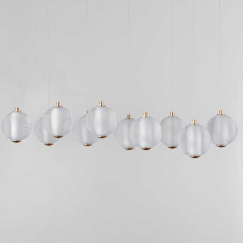 ET2 E24648-144GLD Rhythm 10 Light LED Pendant | Gold