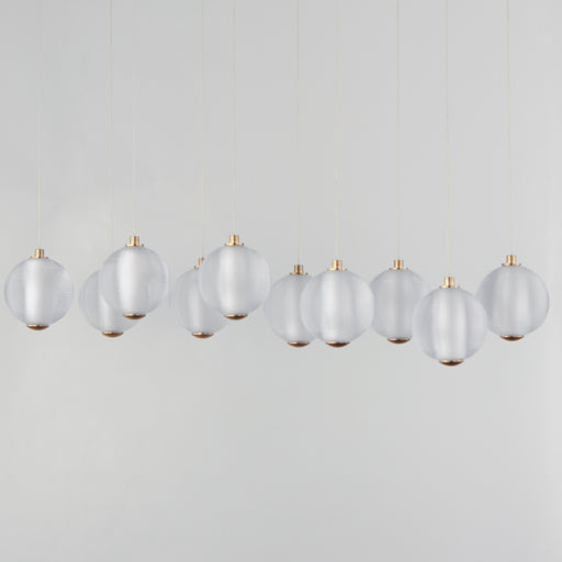 ET2 E24648-144GLD Rhythm 10 Light LED Pendant | Gold