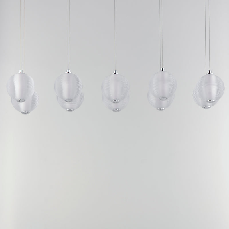 ET2 E24648-144PC Rhythm 10 Light LED Pendant | Polished Chrome