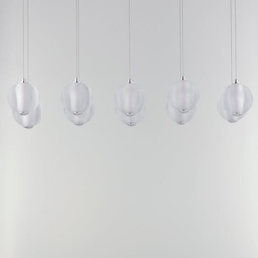 ET2 E24648-144PC Rhythm 10 Light LED Pendant | Polished Chrome