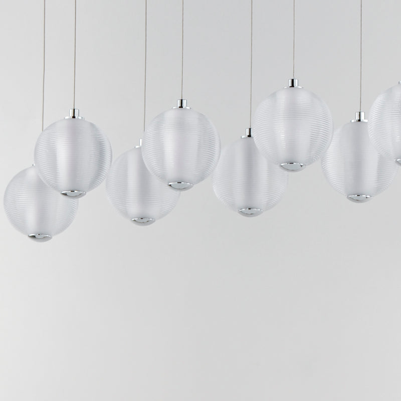 ET2 E24648-144PC Rhythm 10 Light LED Pendant | Polished Chrome