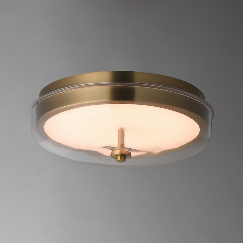 ET2 E24660-18NAB Voto LED Flush Mount | Natural Aged Brass