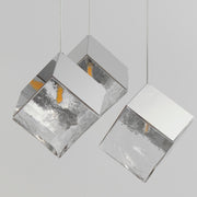 ET2 E24683-28PC Ice Cube 3 Light LED Pendant | Polished Chrome