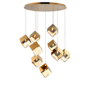 ET2 E24689-26FG Ice Cube 9 Light LED Pendant | French Gold