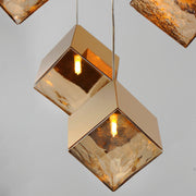 ET2 E24689-26FG Ice Cube 9 Light LED Pendant | French Gold
