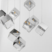 ET2 E24689-28PC Ice Cube 9 Light LED Pendant | Polished Chrome