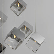 ET2 E24689-28PC Ice Cube 9 Light LED Pendant | Polished Chrome