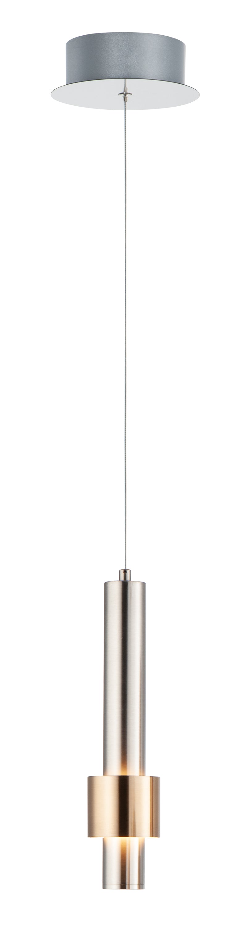 ET2 E24751-SNSBR Reveal 1 Light LED Pendant | Satin Nickel / Satin Brass