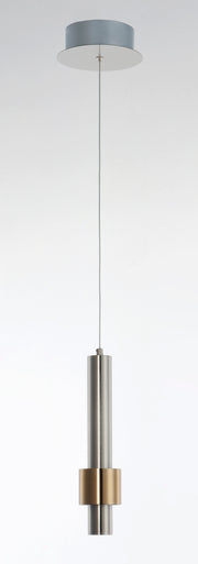 ET2 E24751-SNSBR Reveal 1 Light LED Pendant | Satin Nickel / Satin Brass