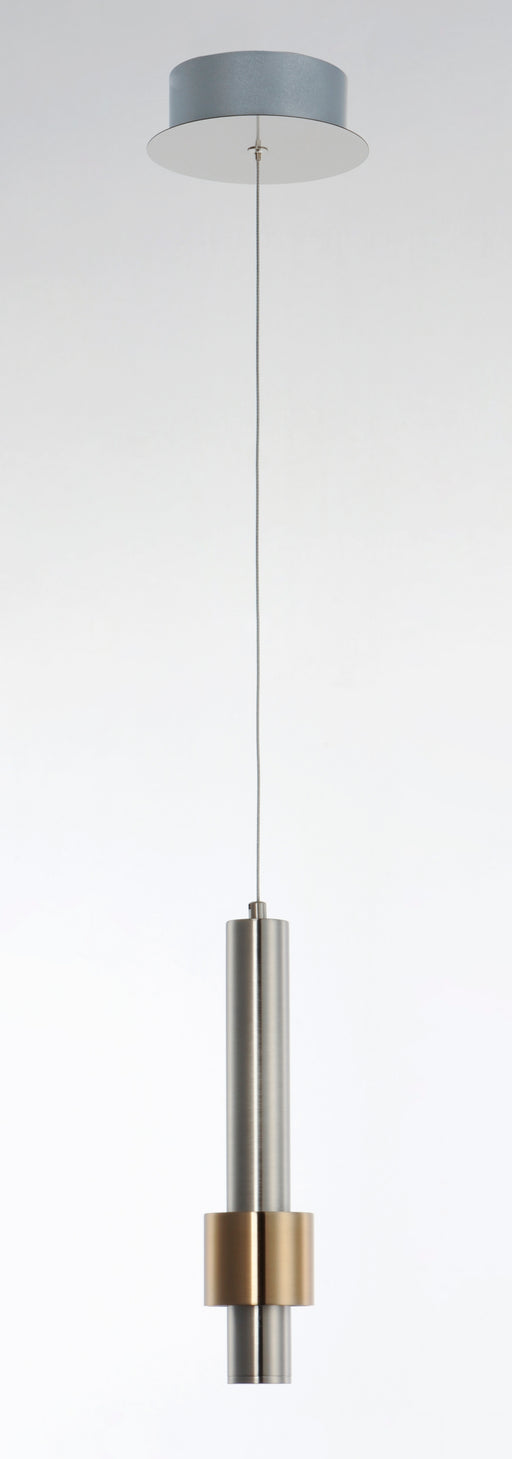 ET2 E24751-SNSBR Reveal 1 Light LED Pendant | Satin Nickel / Satin Brass