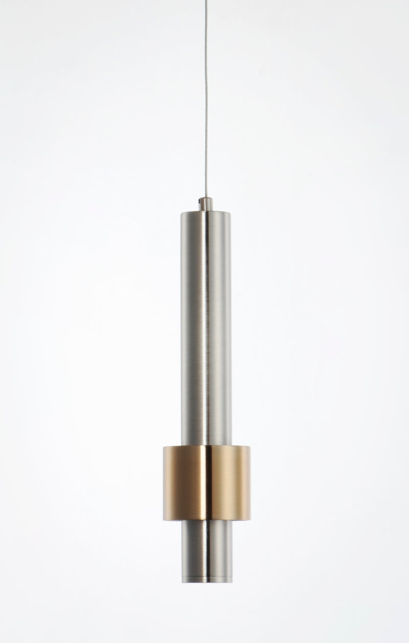 ET2 E24751-SNSBR Reveal 1 Light LED Pendant | Satin Nickel / Satin Brass