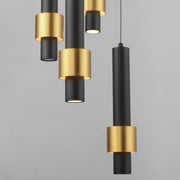 ET2 E24757-BKGLD Reveal 7 Light LED Pendant | Black / Gold