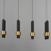 ET2 E24758-BKGLD Reveal 8 Light LED Pendant | Black / Gold