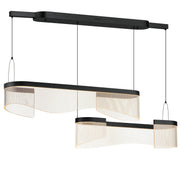 ET2 E24774-133BK Sonata 2 Light Linear LED Pendant | Black